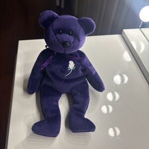 TY Beanie Babies Princess Diana Bear Purple 1997 Vintage Plush